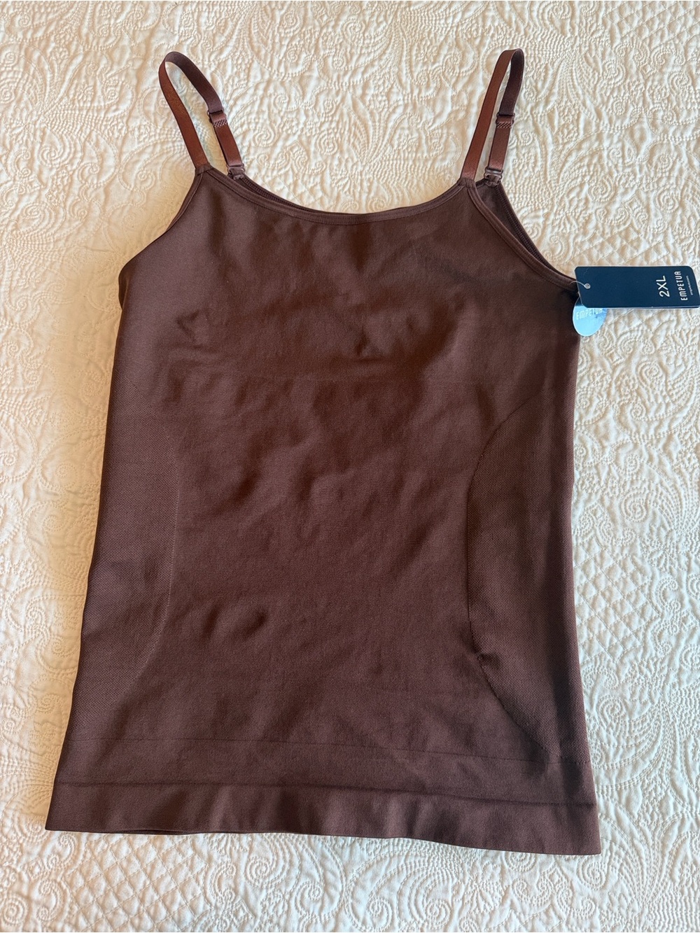 Seamless Chocolate Brown Adjustable Cami